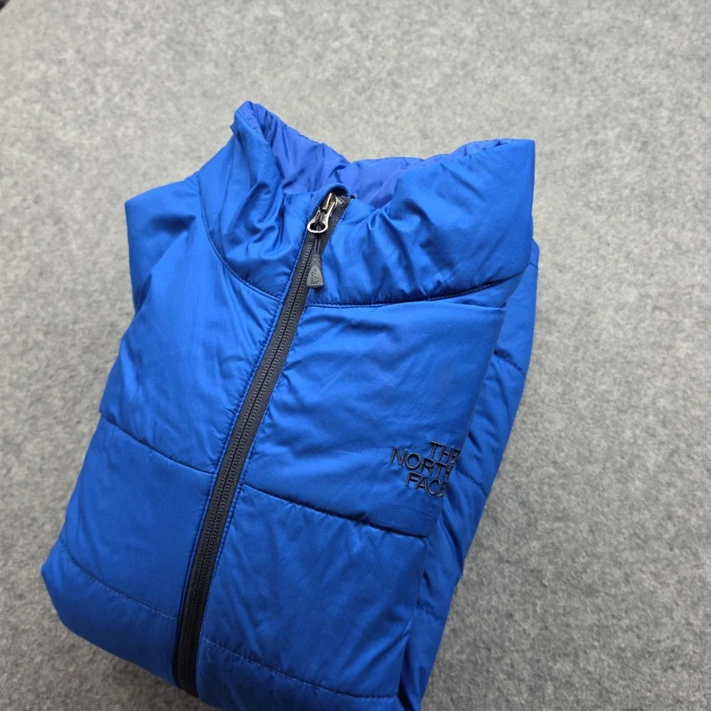 The North Face Mens Blue Quilted Puffer Jacket Full Zip Size Medium